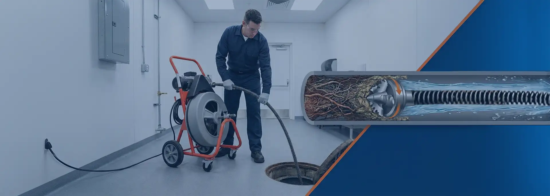 Electro Mechanical Drain Cleaning Banner
