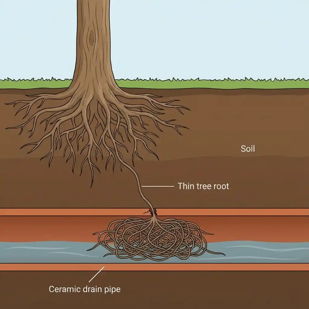 Tree Root in drainage pipe